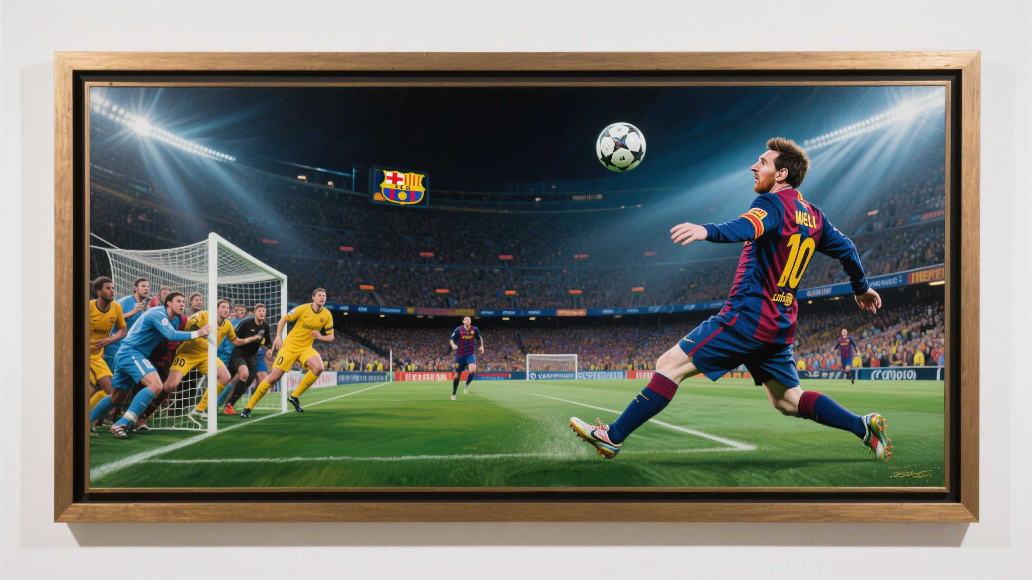 梅西09年欧冠决赛头球制成艺术品，估价超百万美元！